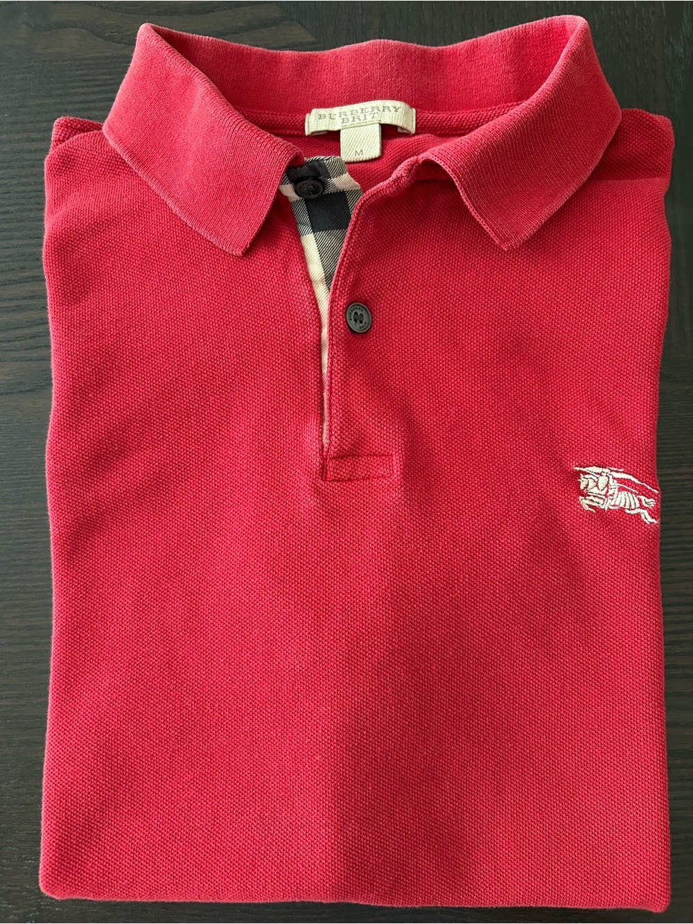 BURBERRY BRIT NOVA CHECK POLO SHIRT SIZE MEDIUM